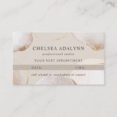 Abstracte Waterverf Glittering Luxury Elegant Gold Afsprakenkaartje (Voorkant)