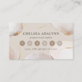 Abstracte Waterverf Glittering Luxury Elegant Gold Klantenkaartje (Voorkant)