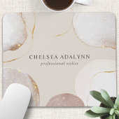 Abstracte Waterverf Glittering Luxury Elegant Gold Muismat