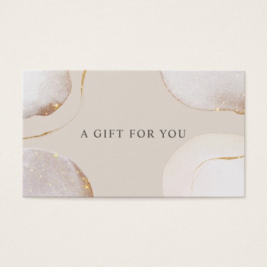 Abstracte Waterverf Glittering Luxury Gift Kaart (Voorkant)