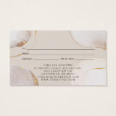 Abstracte Waterverf Glittering Luxury Gift Kaart (Achterkant)