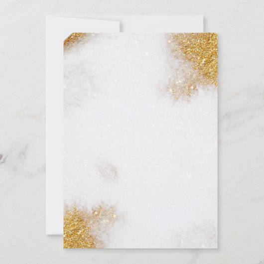 Abstracte Waterverf Gold Glitter Luxury Elegant Kaart (Achterkant)