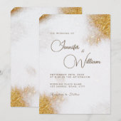 Abstracte Waterverf Gold Glitter Luxury Elegant Kaart (Voorkant / Achterkant)