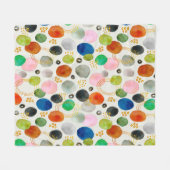 Abstracte Waterverf Gouden Glitter Art Fleece Deken (Voorkant (Horizontaal))