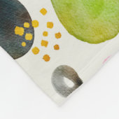 Abstracte Waterverf Gouden Glitter Art Fleece Deken (Hoek)