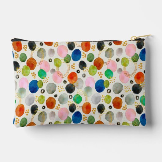 Abstracte Waterverf Gouden Glitter Art + Monogram Etui (Achterkant)