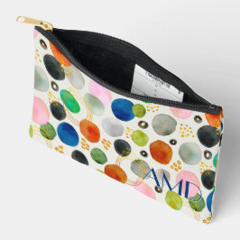 Abstracte Waterverf Gouden Glitter Art + Monogram Etui