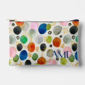 Abstracte Waterverf Gouden Glitter Art + Monogram Etui (Voorkant)