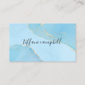 Abstracte Waterverf gouden glitter make-up artiest Visitekaartje (Voorkant)