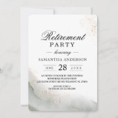 Abstracte Waterverf Groene penseelstreken & goud Kaart (Voorkant)