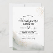 Abstracte Waterverf Groene penseelstreken & goud Kaart (Voorkant)