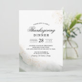 Abstracte Waterverf Groene penseelstreken & goud Kaart (Staand voorkant)