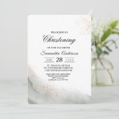 Abstracte Waterverf Groene penseelstreken & goud Kaart (Staand voorkant)