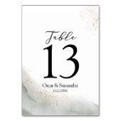 Abstracte Waterverf Groene penseelstreken & goud Kaart (Achterkant)