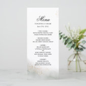 Abstracte waterverf groene penseelstreken & goud menu (Staand voorkant)