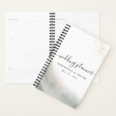 Abstracte Waterverf Groene penseelstreken & goud Planner (Display)