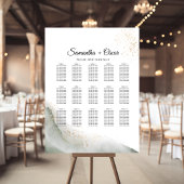 Abstracte Waterverf Groene penseelstreken & goud Poster