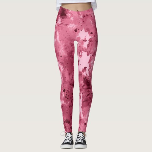 Abstracte waterverf grunge: camouflagepatroon. leggings (Voorkant)