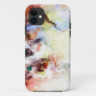 Abstracte waterverf grunge textuur met verf iPhone 11 hoesje