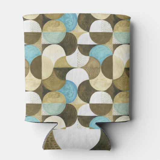 Abstracte Waterverf Hand getrokken Blikjeskoeler (Achterkant)