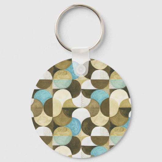 Abstracte Waterverf Hand getrokken Sleutelhanger (Voorkant)