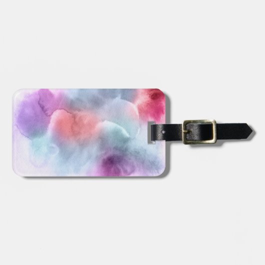 Abstracte waterverf handgeschilderde achtergrond 1 bagagelabel (Voorkant horizontaal)