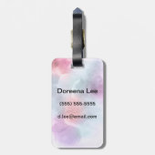 Abstracte waterverf handgeschilderde achtergrond 1 bagagelabel (Achterkant verticaal)