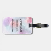 Abstracte waterverf handgeschilderde achtergrond 1 bagagelabel (Achterkant horizontaal)