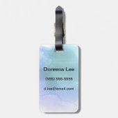 Abstracte waterverf handgeschilderde achtergrond 1 bagagelabel (Achterkant verticaal)