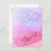 Abstracte waterverf handgeschilderde achtergrond 1 briefkaart (Voorkant / Achterkant)