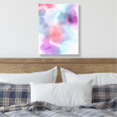 Abstracte waterverf handgeschilderde achtergrond 1 canvas afdruk (Insitu (Slaapkamer))