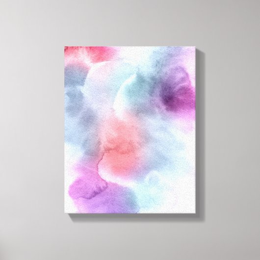 Abstracte waterverf handgeschilderde achtergrond 1 canvas afdruk (Voorkant)