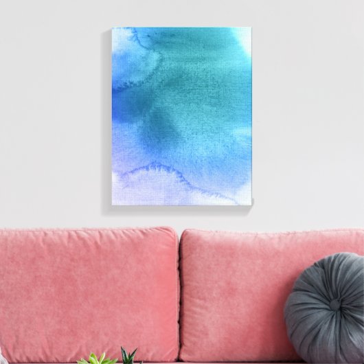 Abstracte waterverf handgeschilderde achtergrond 1 canvas afdruk (Insitu (Woonkamer))