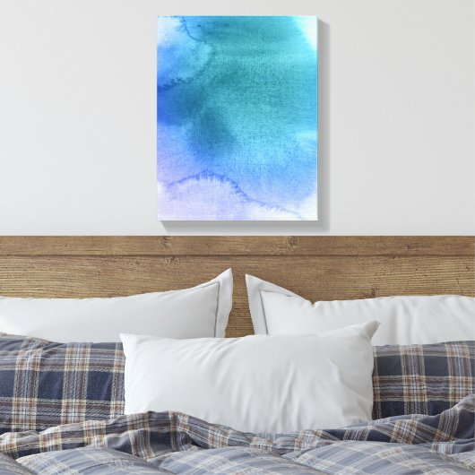 Abstracte waterverf handgeschilderde achtergrond 1 canvas afdruk (Insitu (Slaapkamer))