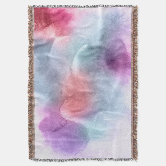 Abstracte waterverf handgeschilderde achtergrond 1 deken (Voorkant Verticaal)