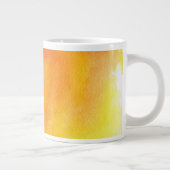 Abstracte waterverf handgeschilderde achtergrond 1 grote koffiekop (Rechts)