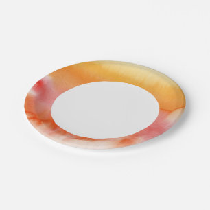 Abstracte waterverf handgeschilderde achtergrond 1 papieren bordje