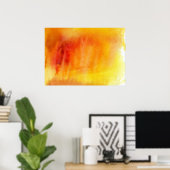 Abstracte waterverf handgeschilderde achtergrond 1 poster (Thuiskantoor)