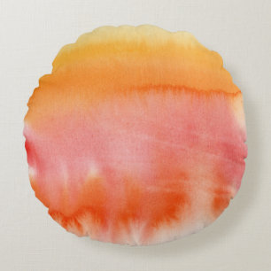 Abstracte waterverf handgeschilderde achtergrond 1 rond kussen