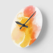 Abstracte waterverf handgeschilderde achtergrond 1 ronde klok (Hoek)