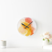 Abstracte waterverf handgeschilderde achtergrond 1 ronde klok (Huis)