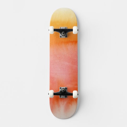 Abstracte waterverf handgeschilderde achtergrond 1 skateboard (Voorkant)