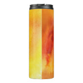 Abstracte waterverf handgeschilderde achtergrond 1 thermosbeker (Achterkant)