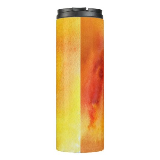 Abstracte waterverf handgeschilderde achtergrond 1 thermosbeker (Achterkant)