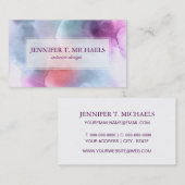 Abstracte waterverf handgeschilderde achtergrond 1 visitekaartje (Voorkant / Achterkant)