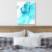 Abstracte waterverf handgeschilderde achtergrond 2 canvas afdruk (Insitu (Slaapkamer))