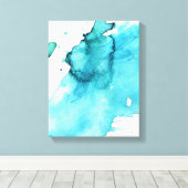 Abstracte waterverf handgeschilderde achtergrond 2 canvas afdruk (Insitu (Houten vloer))