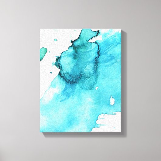 Abstracte waterverf handgeschilderde achtergrond 2 canvas afdruk (Voorkant)