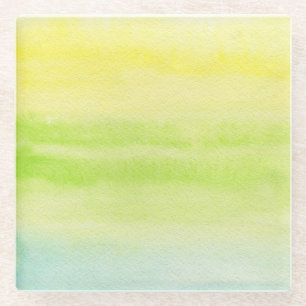 Abstracte waterverf handgeschilderde achtergrond 2 glazen onderzetter