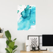 Abstracte waterverf handgeschilderde achtergrond 2 poster (Thuiskantoor)